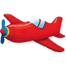 36 inch-es Red Vintage Airplane fólia