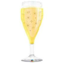 39 inch-es Bubbly Wine Bottle - Pezsgőspohár - Fólia Lufi