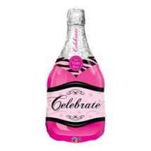 39 inch-es bottle celebrate pink fólia