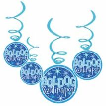 Boldog szülinapot kék függődekoráció