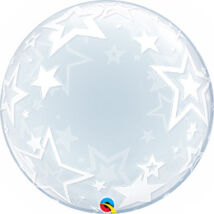 24 inch-es Stylish Stars - Csillag Deco Bubble Lufi