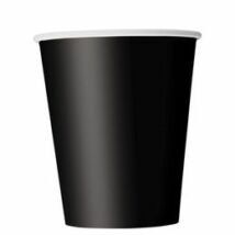 Black Papír Parti Pohár - 270 ml, 8 db-os