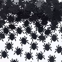 Fekete Pókok Parti Konfetti Halloween-re - 15 gramm
