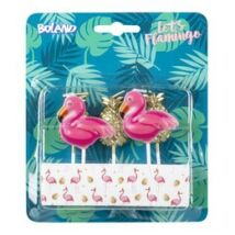 Flamingo és ananász gyertya szett