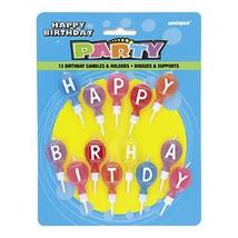 Happy Birthday Feliratú Lufis Gyertya Tartóval - 13 db-os