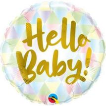  18 inch-es Hello Baby! Fólia Lufi Babaszületésre