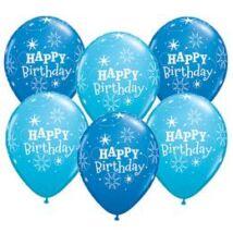 11 inch-es Birthday Sparkle Dark Blue &amp; Robin's Egg Blue Szülinapi Lufi