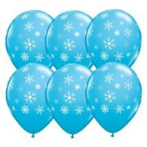 11 inch-es Snowflakes and Sparkles Hópelyhes Robins Egg Blue Lufi 
