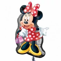 Minnie Mouse Full Body - Minnie Egér Pöttyös Ruhában Super Shape Fólia Lufi