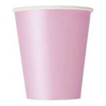 Pink Papír Parti Pohár - 270 ml, 8 db-os