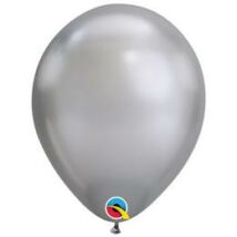 11 inch-es Chrome Silver - Ezüst Kerek Lufi