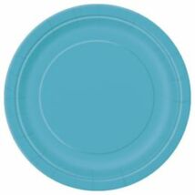 Caribbean Teal Papír Parti Tányér - 23 cm, 8 db-os