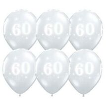 11 inch-es 60-as Sparkle-A-Round Diamond Clear Szülinapi Lufi