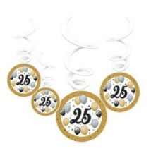 25-ös elegáns szülinapi függődekoráció