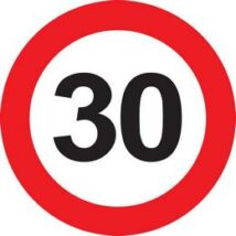 30-as sebességkorlátozó tábla 40 cm