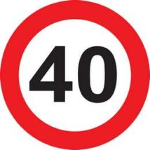 40-es sebességkorlátozó tábla 40 cm