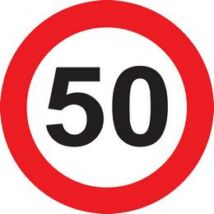 50-es sebességkorlátozó tábla 40 cm