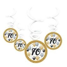 70-es elegáns szülinapi függődekoráció