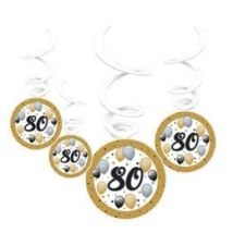80-as elegáns szülinapi függődekoráció