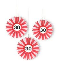 30-as Sebességkorlátozó Szülinapi Méhsejt Papír Dekoráció