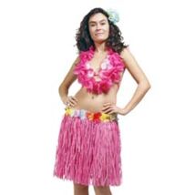Hawaii parti rózsaszín fűszoknya 45 cm