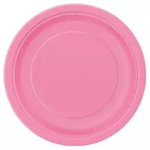 Hot Pink Papír Party Tányér - 23 cm, 8 db-os