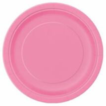 Hot pink papír parti tányér 23 cm, 8 db
