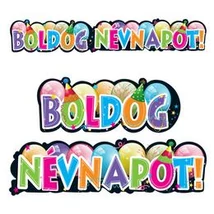 Boldog Névnapot Feliratos Party Banner - 148 cm x 27 cm