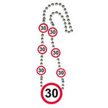 30-as Sebességkorlátozó Számos Születésnapi Party Nyaklánc