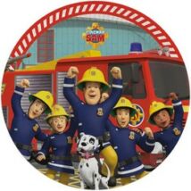 Fireman Sam - Tűzoltó Parti Tányér - 23 cm, 8 db-os