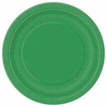 Emerald Green Papír Parti Tányér - 23 cm, 8 db-os