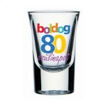 Boldog 80. Szülinapot Feliratú Feles Üve