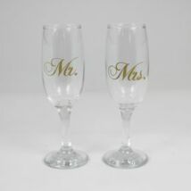 Mr és Mrs Arany pezsgőspohárszett 2 db-o