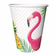 Flamingó mintás parti pohár 8 db/csomag