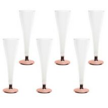 Rosegold Parti Pezsgőspohár - 12 cl-es, 6 db-os