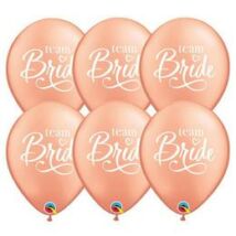 11 inch-es Team Bride Rosegold Lufi Lánybúcsúra