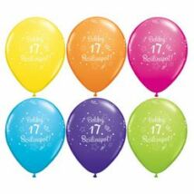 11 Inch-Es Boldog 17. Szülinapot Feliratú Shi. St. Ast. Szülinapi Lufi