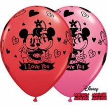 11 inch-es Mickey &amp; Minnie I Love You szerelmes léggömb