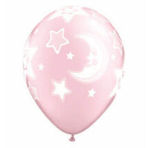 11 inch-es Baby Moon and Stars Pearl Pink Lufi Babaszületésre 