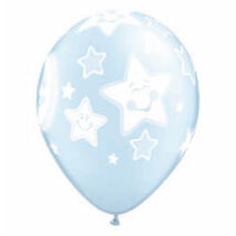 11 inch-es Baby Moon and Stars Pearl Light Blue Lufi Babaszületésre