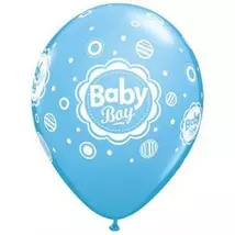 11 inch-es Baby Boy Dots Kisfiús Kék Léggömb 