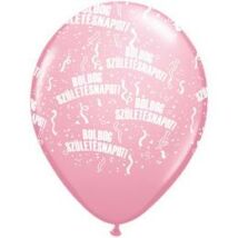 11 inch-es Boldog Születésnapot Pink Lufi