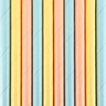 Papír szívószál nyári színekben