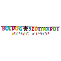 Boldog szülinapot számozható betűfüzér