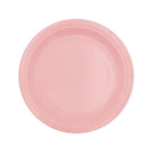 Papír tányér, rózsaszín 18 cm, 6 db/cs
