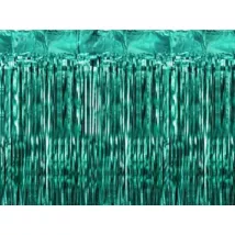 Party függöny/lametta üveg zöld 100x200