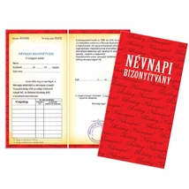 Névnapi bizonyítvány