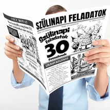 30 éveseknek szülinapi feladatok újság