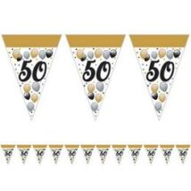50-es elegáns szülinapi zászlófüzér