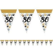 80-as elegáns szülinapi zászlófüzér